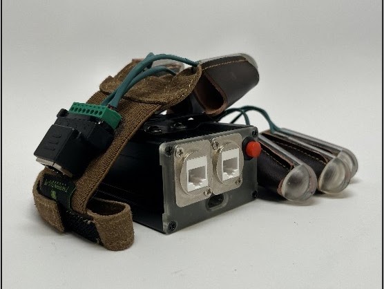 Treatment gloves with first controller box